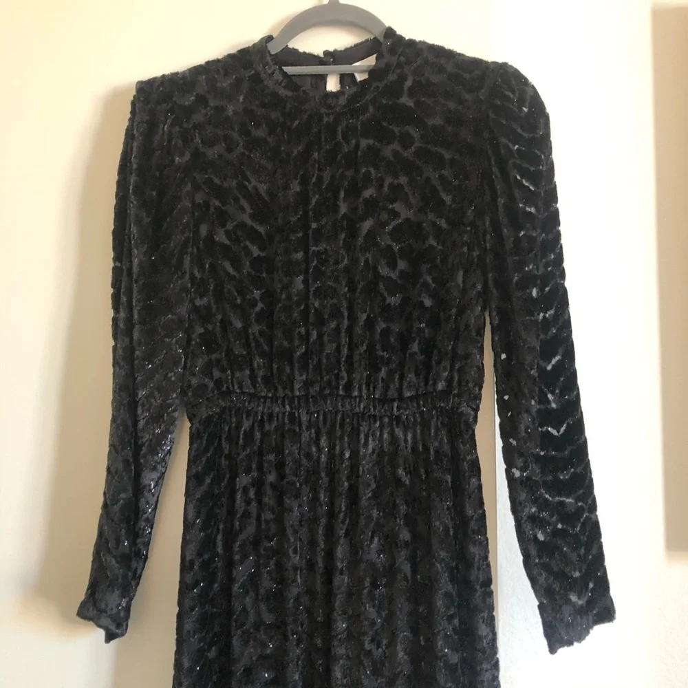 A.L.C. Black Lace Long Sleeve Maxi Dress - Picture 7 of 10